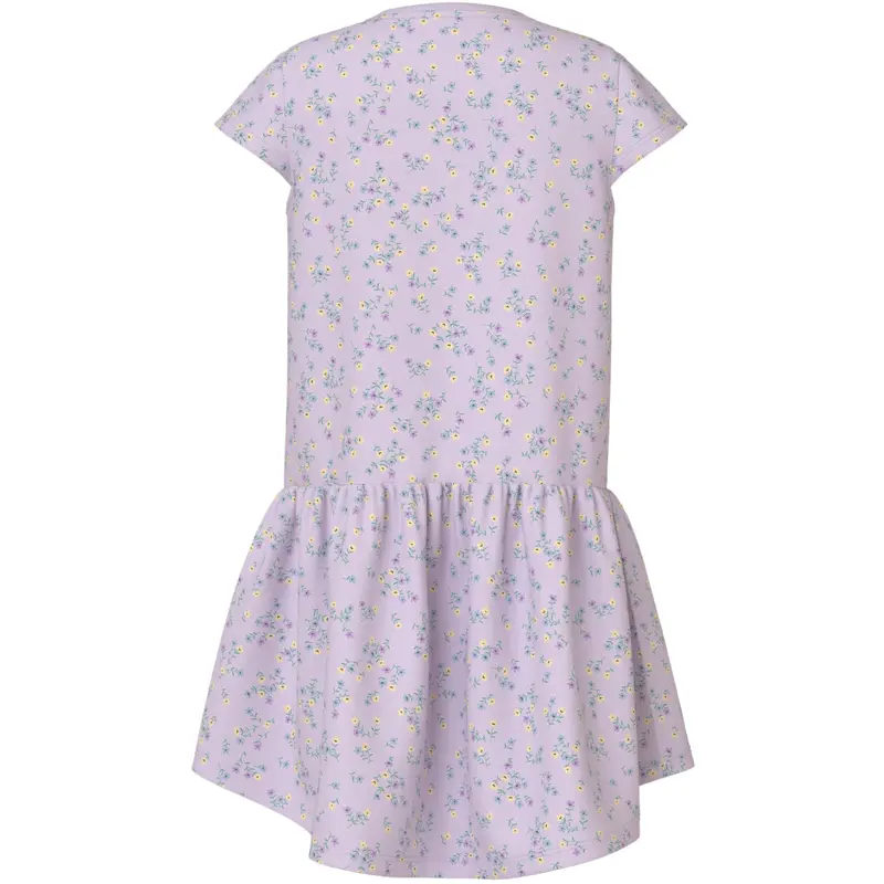 Name It Lavender Fog Little Flower Nkfvigga Capsl Kjole 2