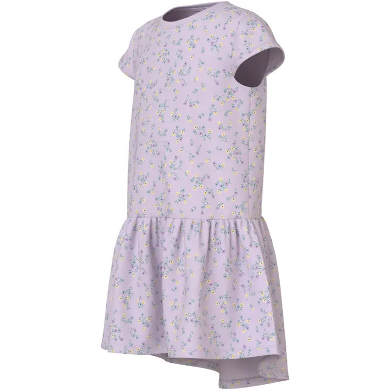 Name It Lavender Fog Little Flower Nkfvigga Capsl Kjole 3