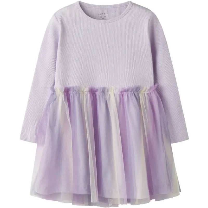 Name It Lavender Fog Nmfdotiana Ls Kjole 1