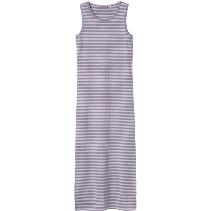 Name It Lavender Fog W. Lavender Gray Nkfsuraja Xsl Sl Maxi Kjole Noos 1
