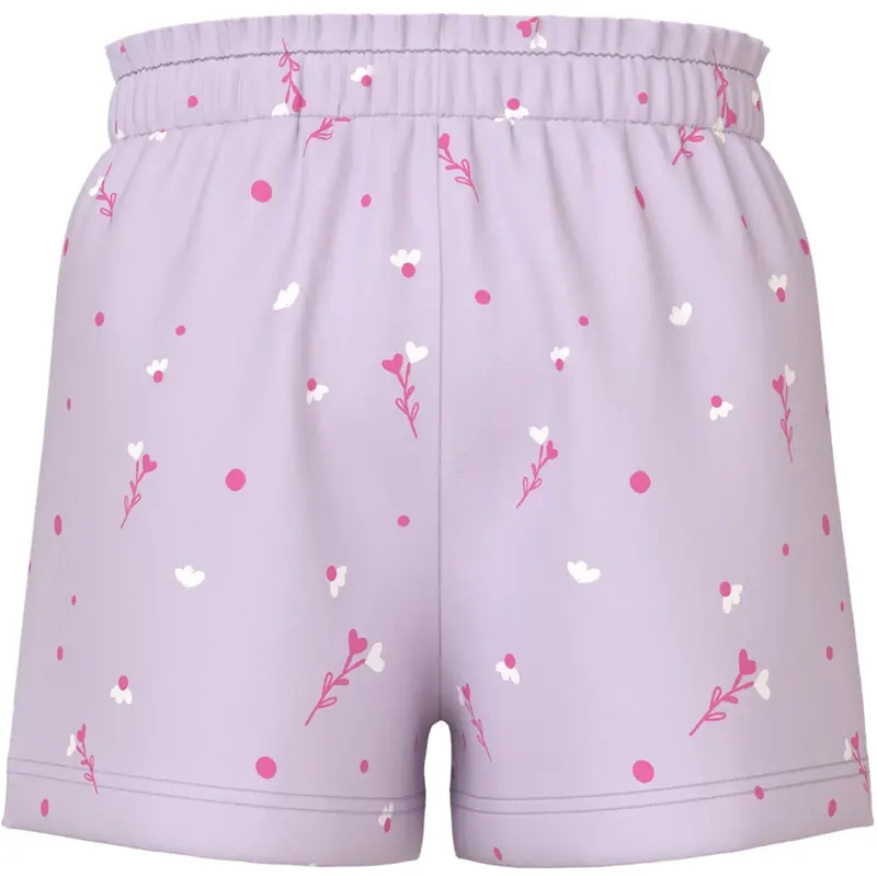 Name It Lavender Fog White Florals Nmfvilinse Shorts 2