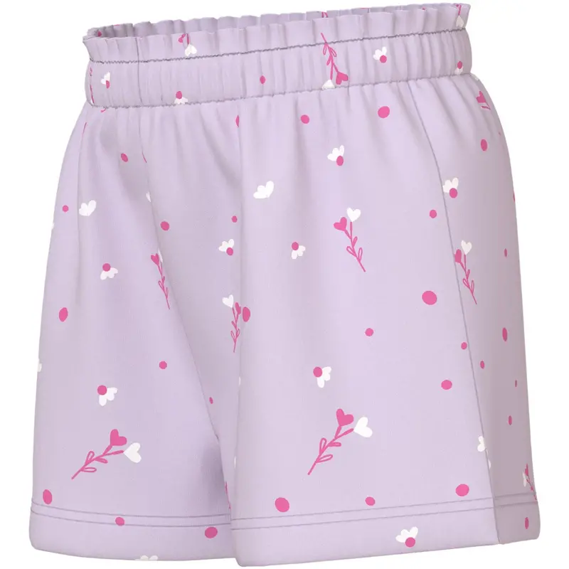 Name It Lavender Fog White Florals Nmfvilinse Shorts 3