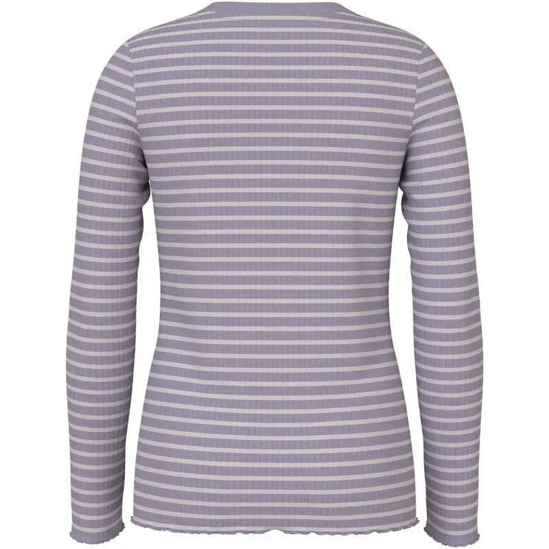 Name It Lavender Gray Lilac Marble Stripe Nkfvemma Ls Slim Top 3