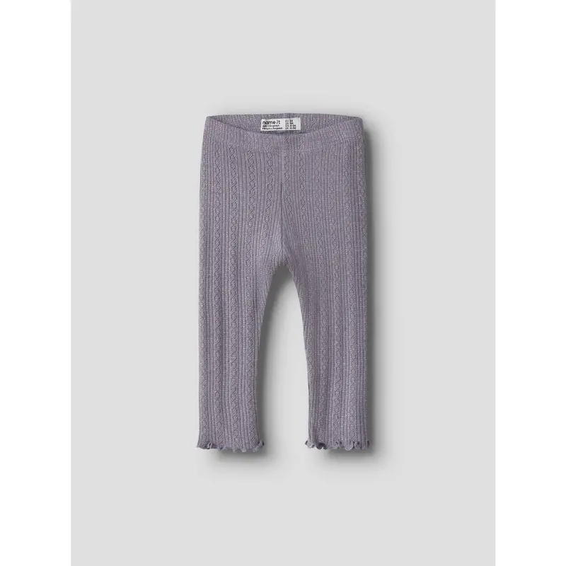 Name It Lavender Gray Melange Nbfblitta Leggings 3