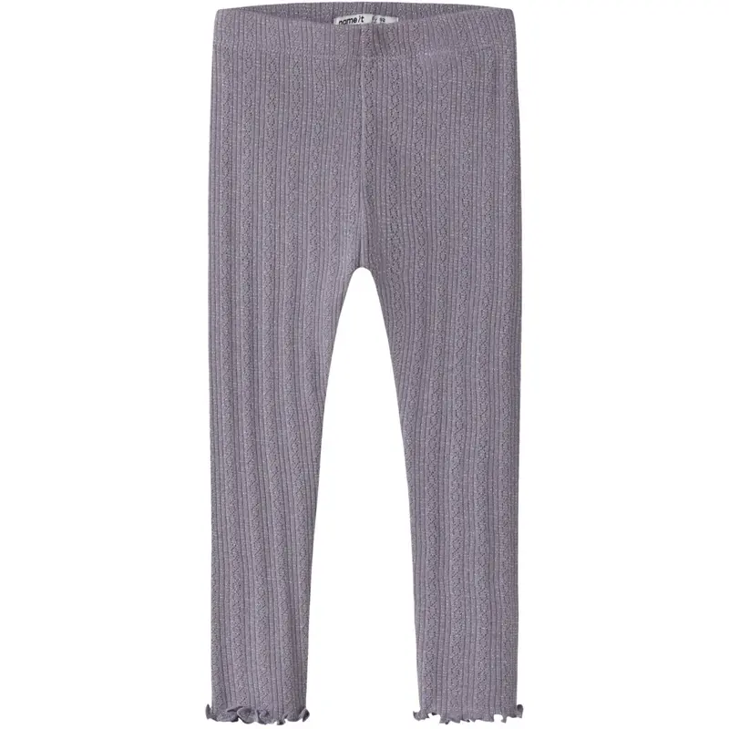 Name It Lavender Gray Melange Nmfblitta Slim Leggings 1