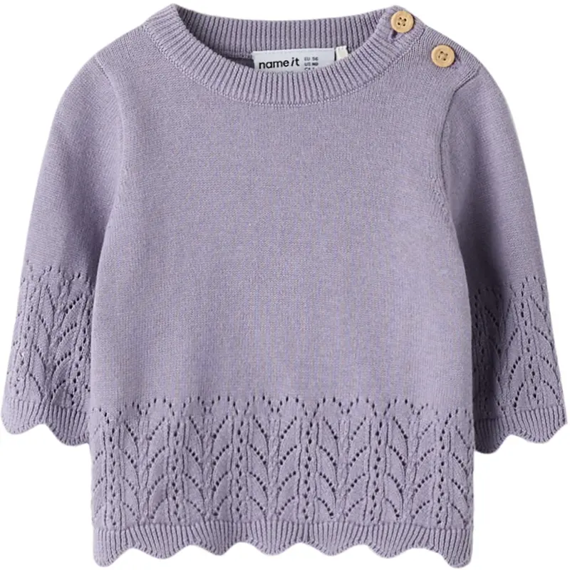 Name It Lavender Gray Nbfbrit Ls Strik 1