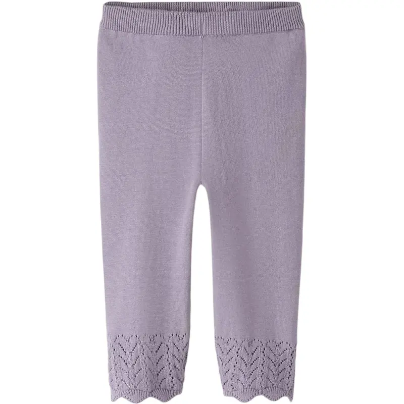 Name It Lavender Gray Nbfbrit Strik Bukser 1