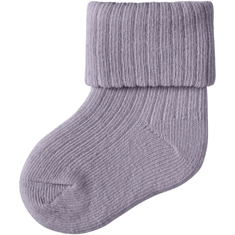 Name It Lavender Gray Nbfnobba Strømper 1