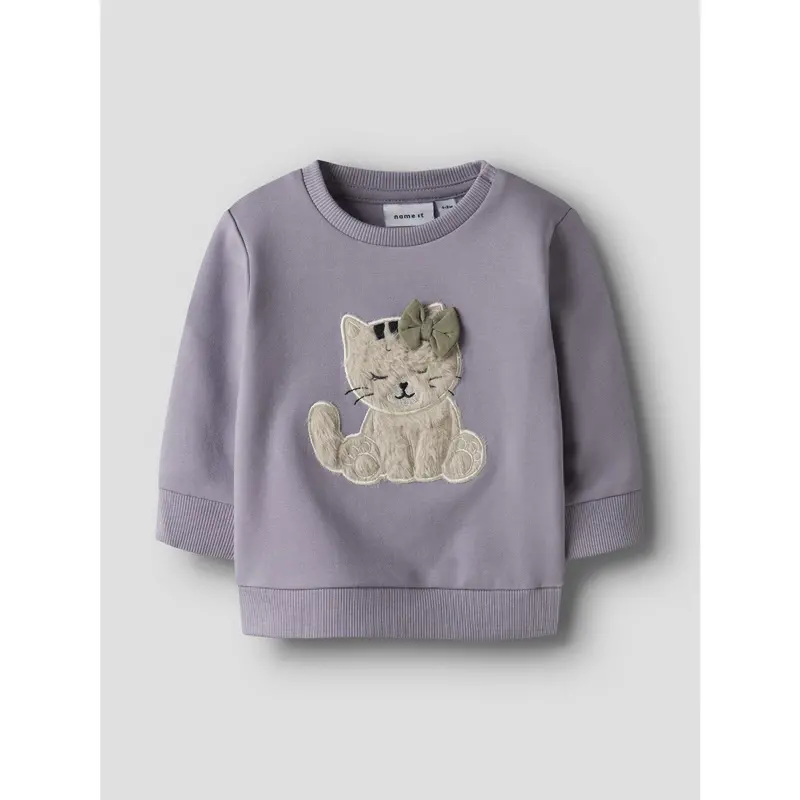 Name It Lavender Gray Nbftacathy Ls Sweat Bru 3