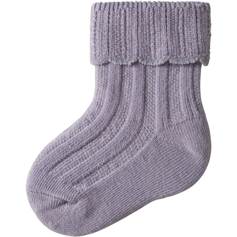 Name It Lavender Gray Nbftrish Strømper 1
