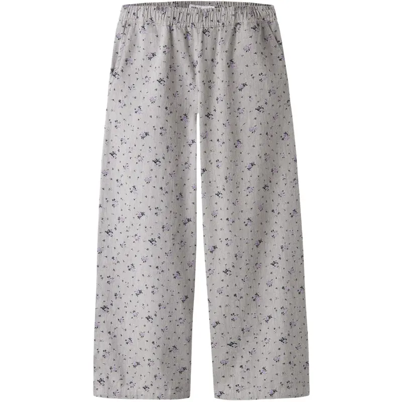 Name It Lavender Gray Nkfdrita Wide Bukser 1
