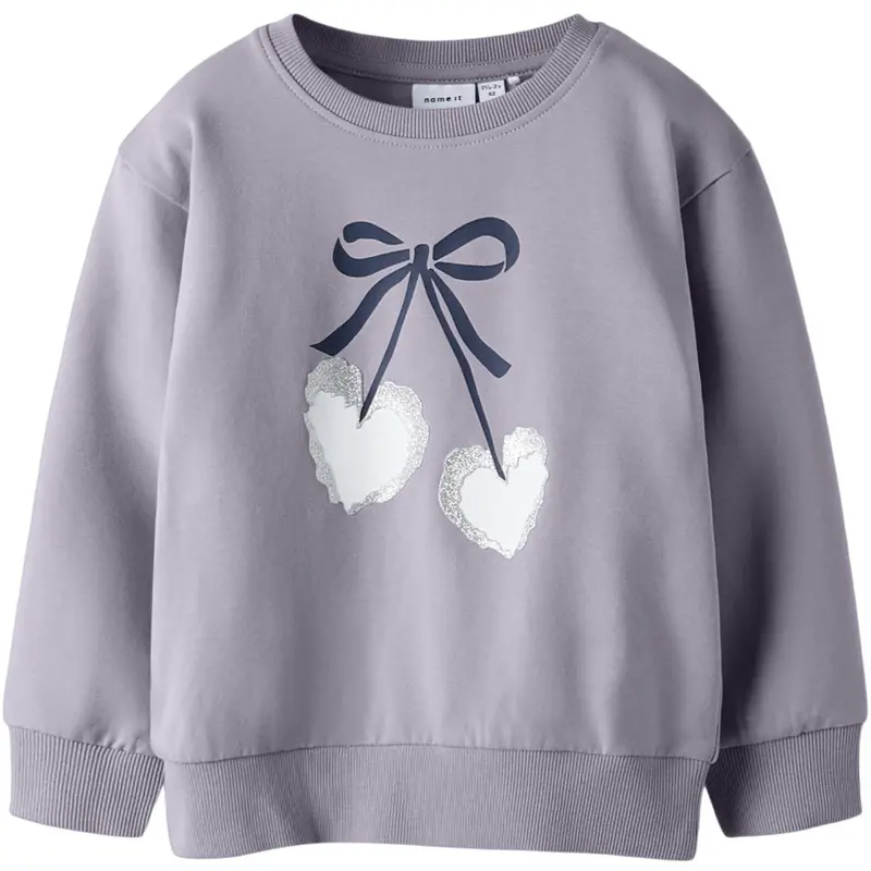 Name It Lavender Gray Nmfbasalt Ls Nreg Sweat Bru 1