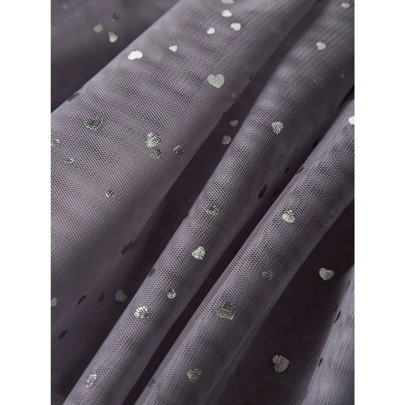 Name It Lavender Gray Silver Foil Nmfterana Tyl Nederdel 4