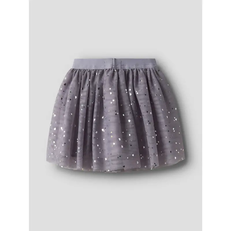 Name It Lavender Gray Silver Foil Nmfterana Tyl Nederdel 5