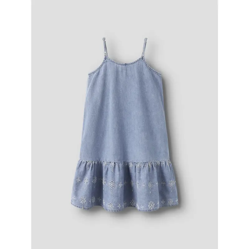 Name It Light Blue Denim Anglaise Nkfhaven Dnm Anglaise Kjole 1026-Ov H 2