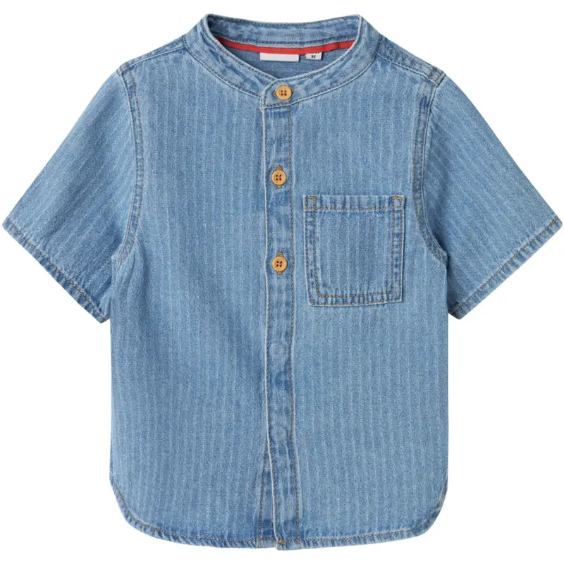 Name It Light Blue Denim Stripes Fido Denim Skjorte 1