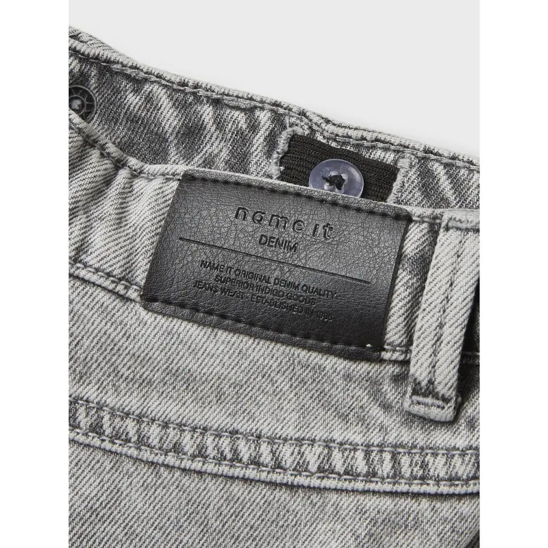 Name It Light Grey Denim Nkfrose Hw Wide Jeans Destr 1411-Be Noos 4