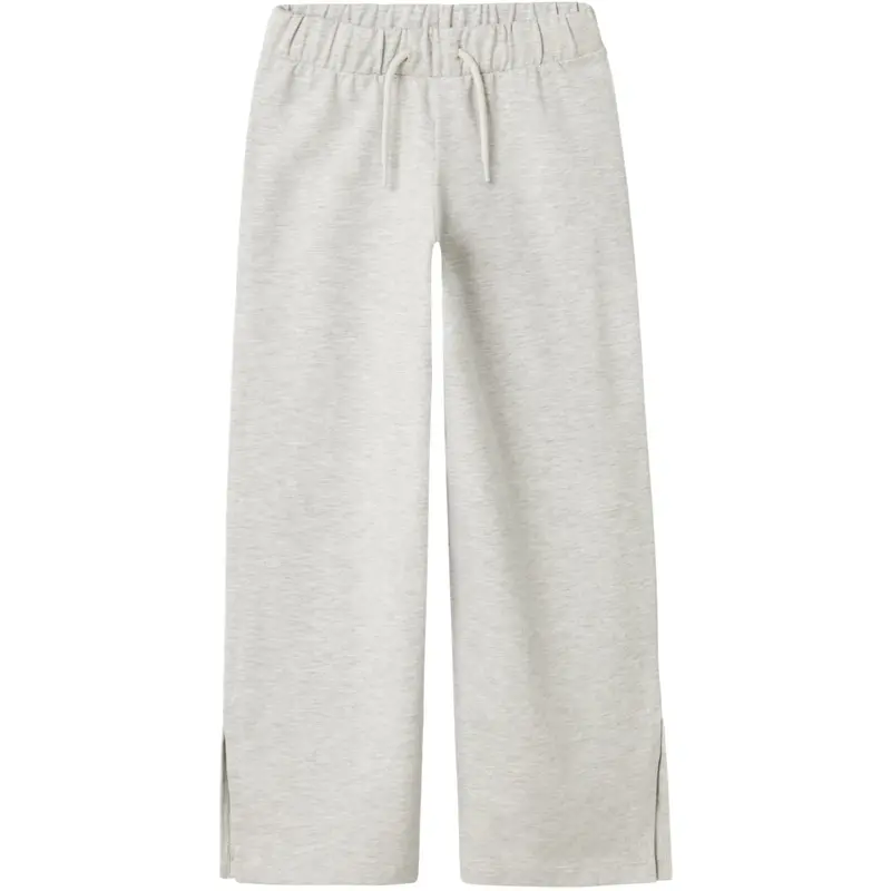 Name It Light Grey Melange Nkfkarrie Wide Sweat Bukser Unb 1