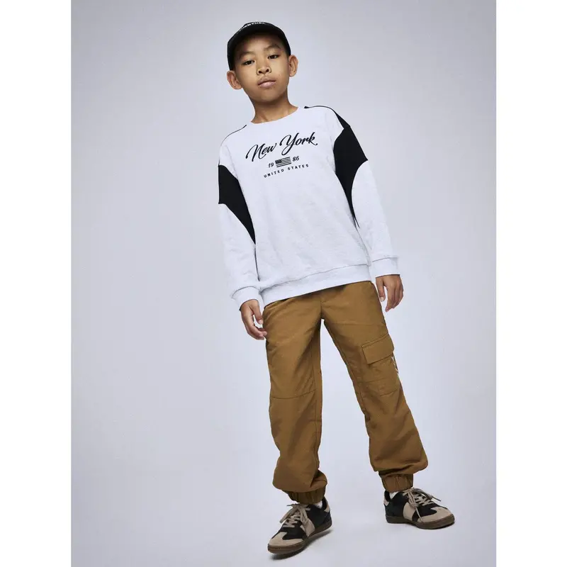 Name It Light Grey Melange Nkmkera Ls Rlx Sweat Unb 2