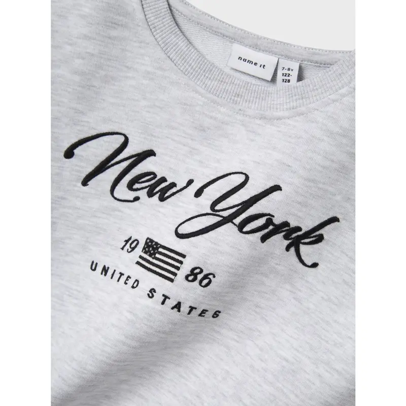 Name It Light Grey Melange Nkmkera Ls Rlx Sweat Unb 4