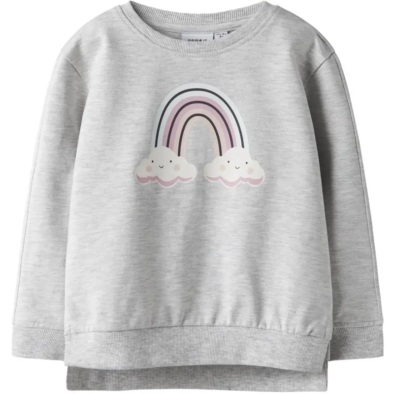 Name It Light Grey Melange Nmfbissine Ls Nreg Swe Unb Box Pb 1