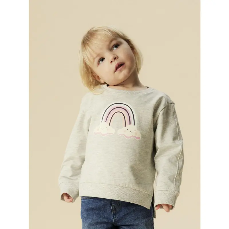 Name It Light Grey Melange Nmfbissine Ls Nreg Swe Unb Box Pb 3