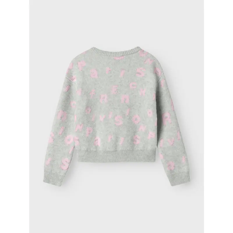 Name It Light Grey Melange Nmfoline Ls Strik Bf 2