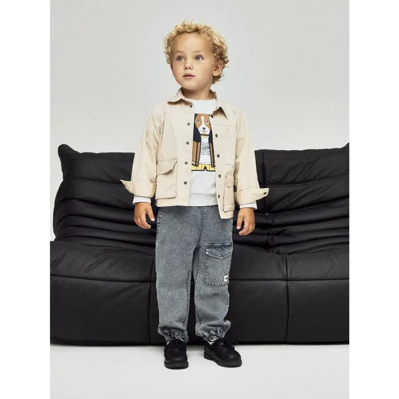 Name It Light Grey Melange Nmmkamden Ls Sweat Unb 2