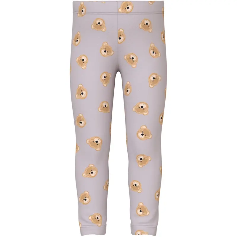 Name It Lilac Marble Teddy Bears Nmfvivian Aop Leggings 1