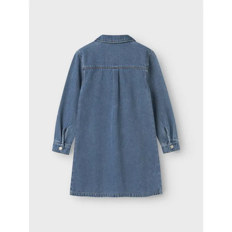 Name It Medium Blue Denim Astrid Zip Denim Kjole 5