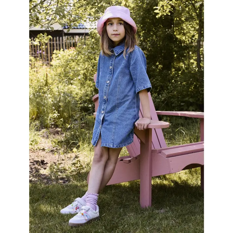 Name It Medium Blue Denim Nkfgianna 2/4 Dnm Kjole 2221-Iz D 2
