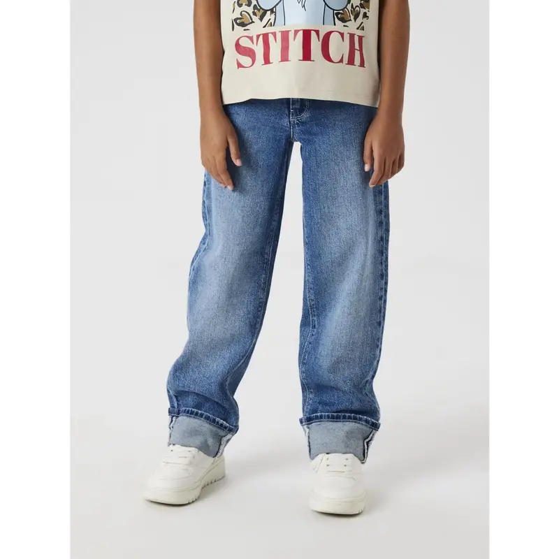 Name It Medium Blue Denim Nkfrose Straight Fold Jeans 4224-Az Noos 3