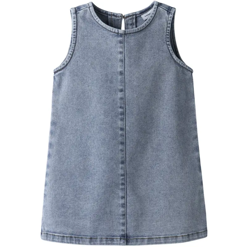 Name It Medium Blue Denim Nmfamelia Sl Dnm Kjole 2188-Gy T 1