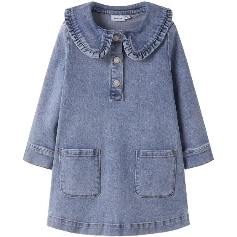 Name It Medium Blue Denim Nmfgia Dnm Ls Kjole 2221-Iz D 1