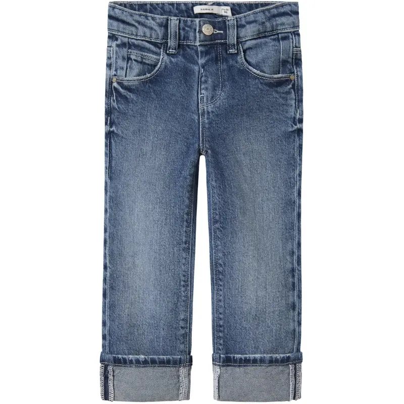 Name It Medium Blue Denim Nmfrose Straight Fold Jeans 4224-Az Noos 1