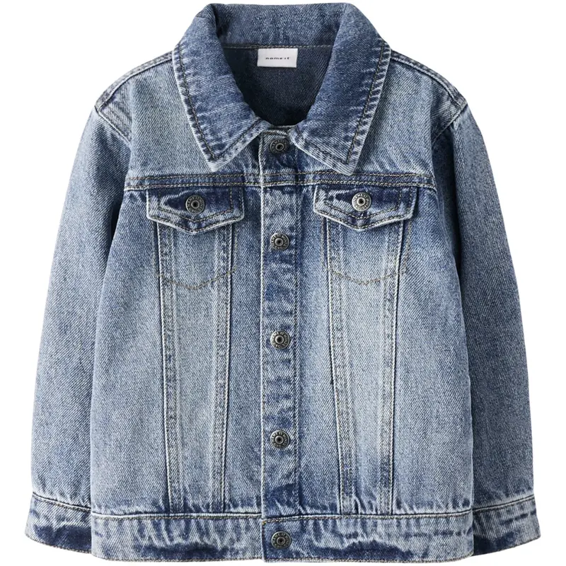 Name It Medium Blue Denim Nmmnick Ls Dnm Jakke 3148-Xs D 1