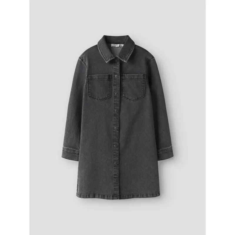 Name It Medium Grey Denim Nkfjeannie Ls Dnm Kjole 2133-Ft B 5