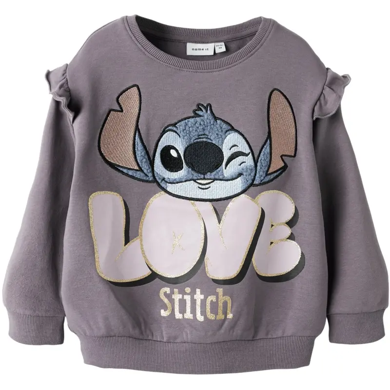 Name It Moonscape Nmfola Stitch Sweat Bru Wdi 1