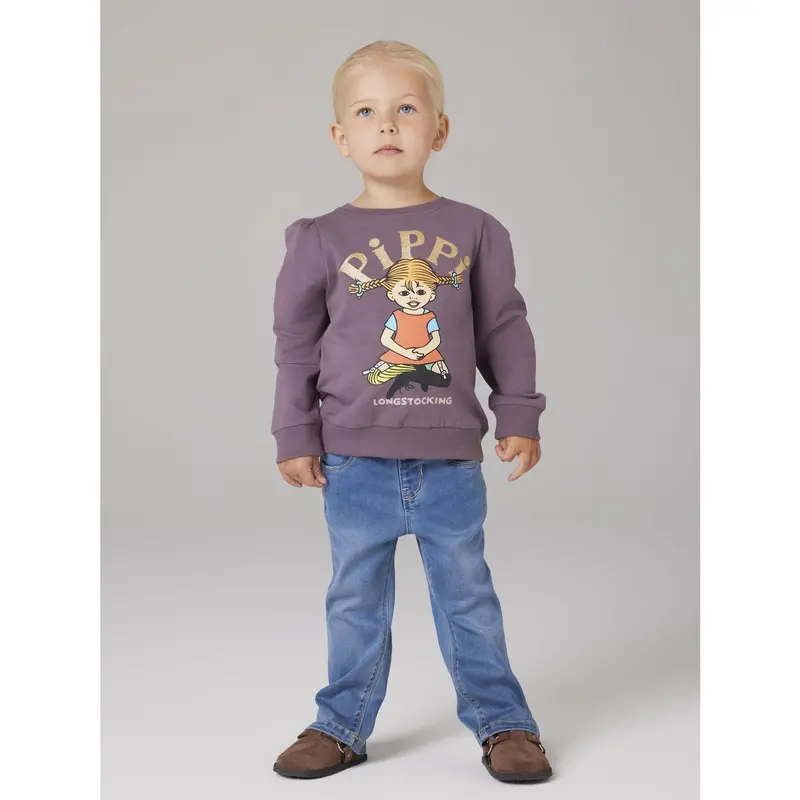 Name It Moonscape Nmfsovej Pippi Sweat Bru Sky 2