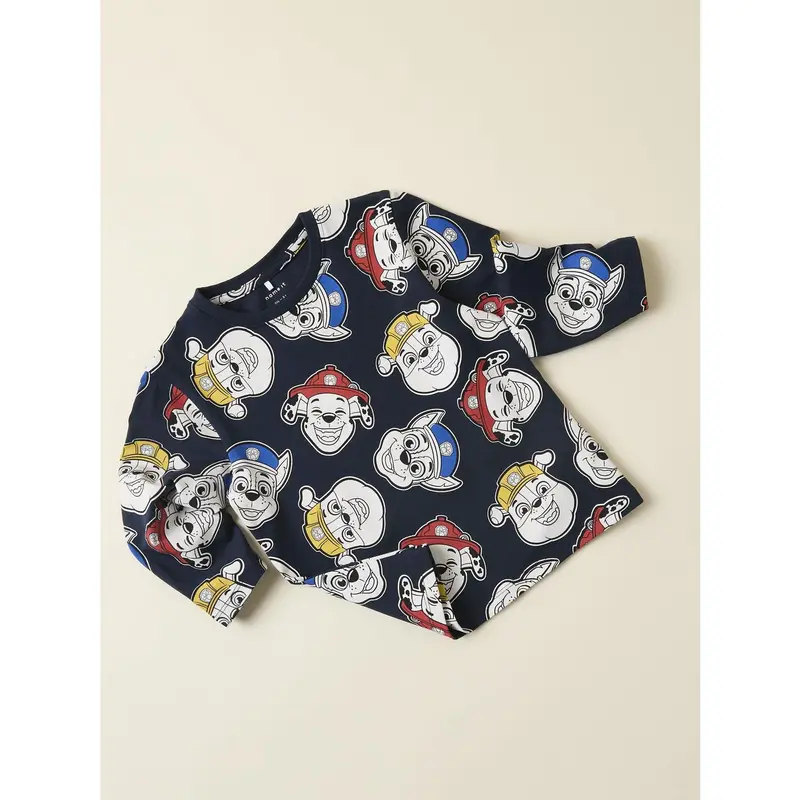 Name It Navy Blazer Aop Nmmjorgen Paw Ls Nreg Top Cplg 2
