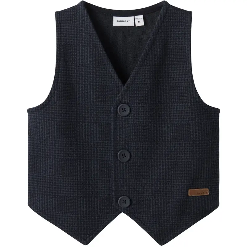 Name It Navy Blazer Check Nmmrobino Vest Unb 1