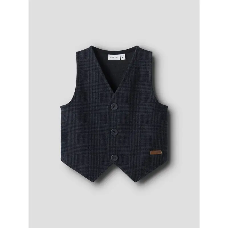 Name It Navy Blazer Check Nmmrobino Vest Unb 5