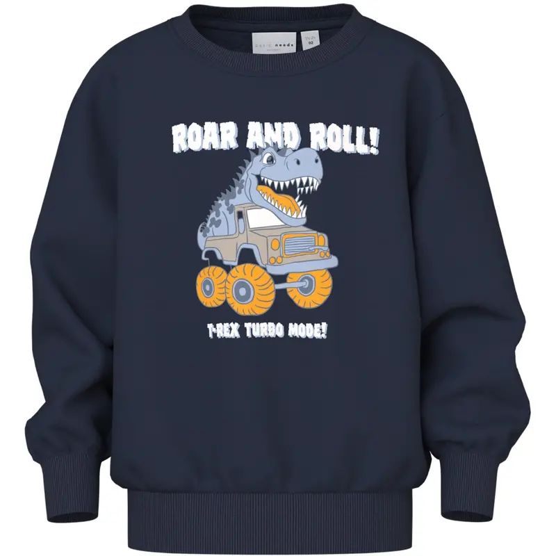 Name It Navy Blazer Dino Car Nmmvildar Ls Nreg Sweat Bru 1