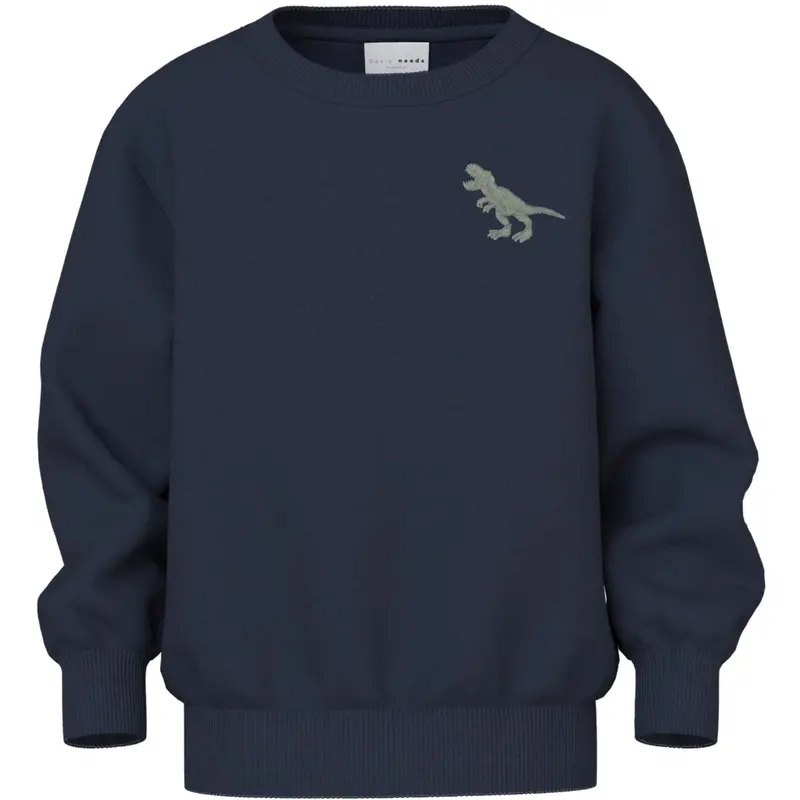 Name It Navy Blazer Dino Nmmvallen Ls Nreg Sweat Bru 1