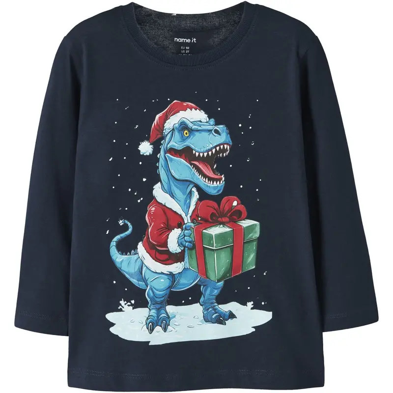 Name It Navy Blazer Dino Present Nmmvosmas Ls Nreg Top 1