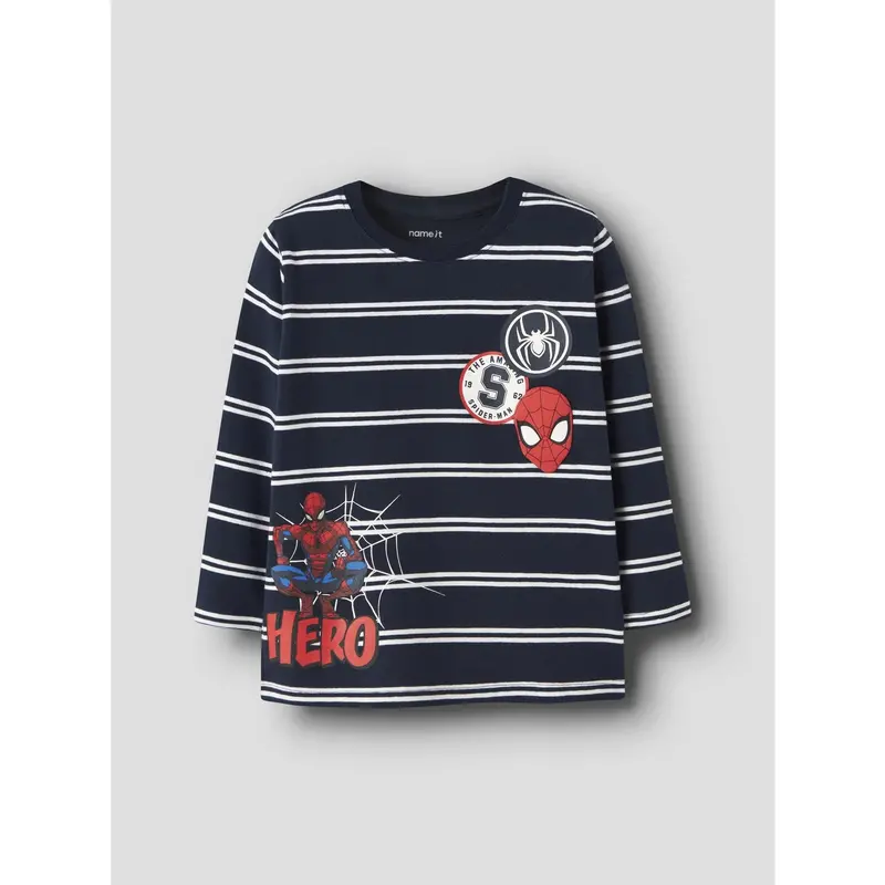 Name It Navy Blazer Nmmfreman Spider Ls Nreg Top Mar 3