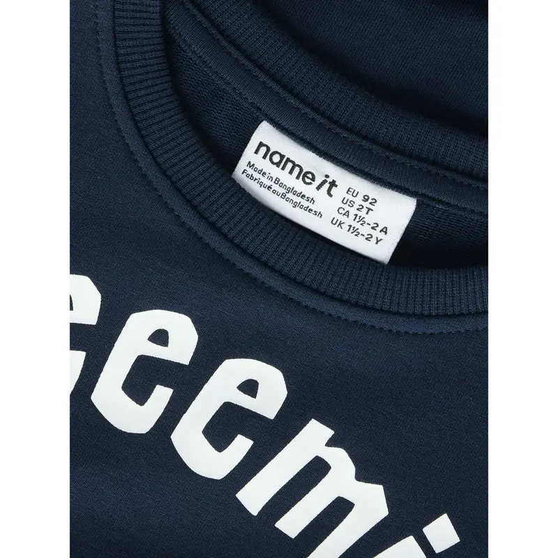 Name It Navy Blazer Nmmmaska Emil Nreg Sweat Unb Sky 2