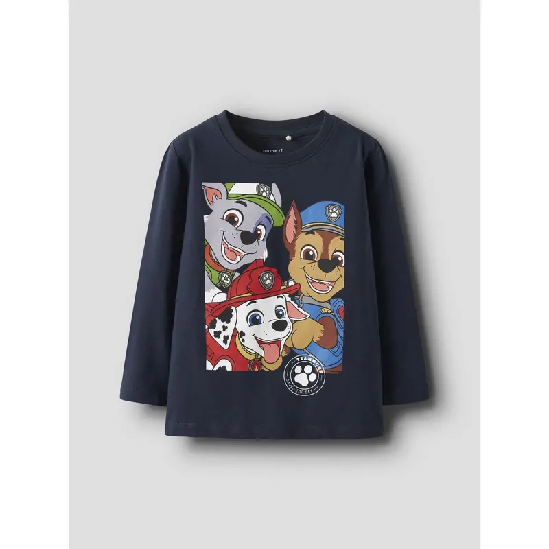 Name It Navy Blazer Nmmnitin Paw Ls Nreg Top Box Cplg 3
