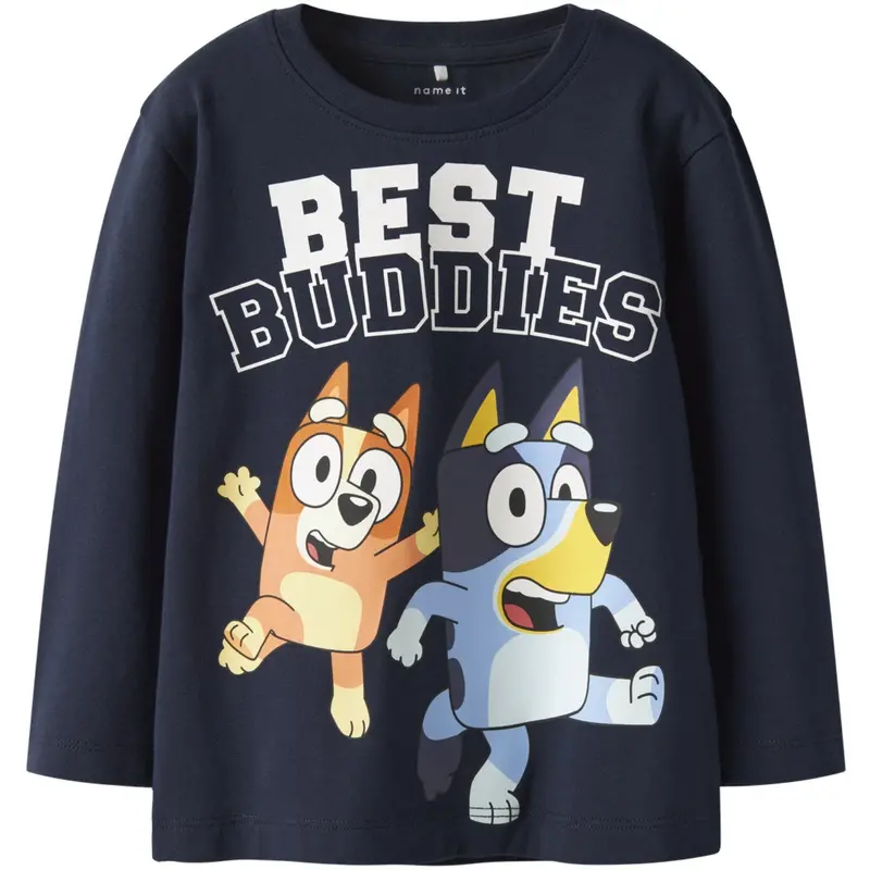 Name It Navy Blazer Nmmodin Bluey Ls Nreg Top Box Sky 1
