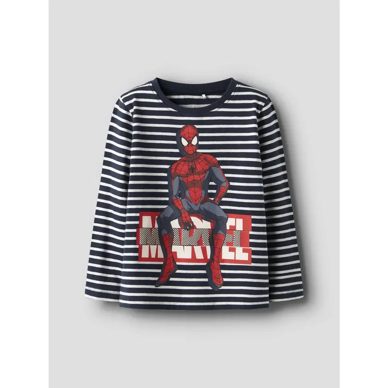 Name It Navy Blazer Nmmodys Spider Ls Nreg Top Mar 3